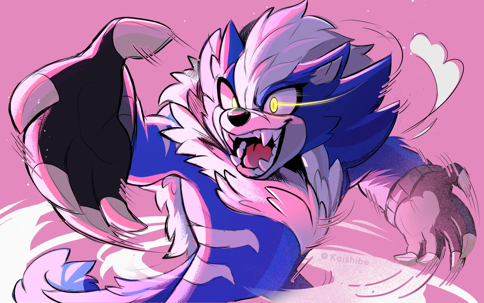 Waist up w/ messy coloring/shading